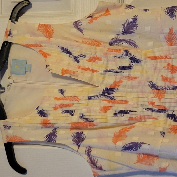 CeCe feather print dress size 10 - Picture 7 of 10